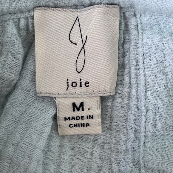 NWT Joie Seafoam Mint Green Gauze Button Open Back Cropped Tank Top - M - Picture 11 of 14